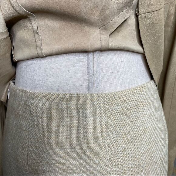 Ralph Lauren Flax Silk & Linen Pencil Skirt - Picture 12 of 14